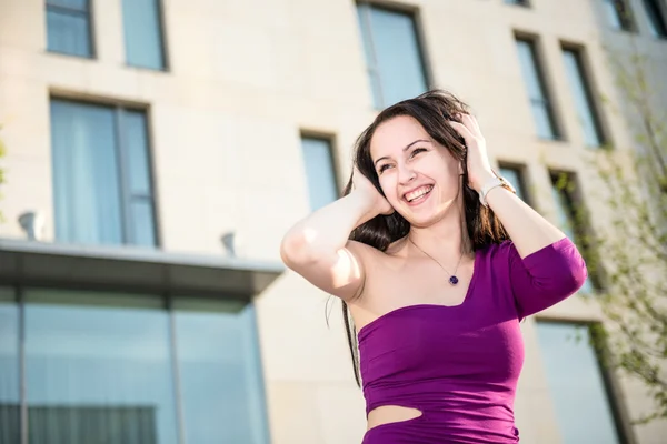 Glückliche Frau — Stockfoto