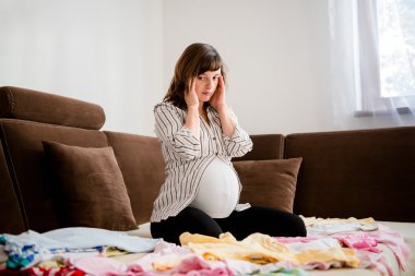 Pregnancy worries clipart