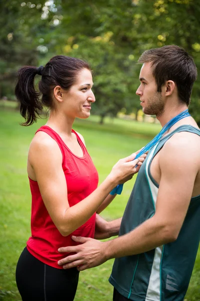 Young sport couple in love — Stock Photo, Image