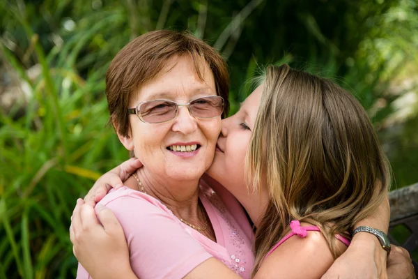 La felicidad - junto con el nieto —  Fotos de Stock