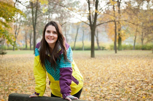 Fall portrait of young woman — Stock Photo, Image