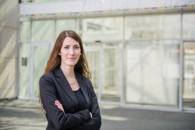 iş kadını - açık dikey