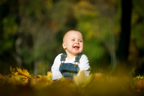 Štěstí - baby v přírodě — Stock fotografie
