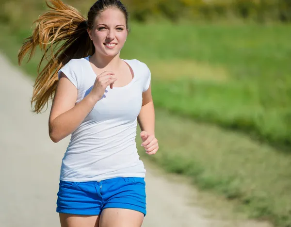 Jogging in nature — Stock Photo, Image