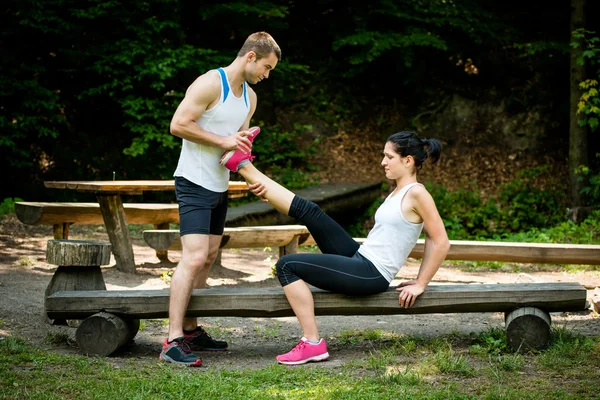 Spasme musculaire - après l'entraînement sportif — Photo