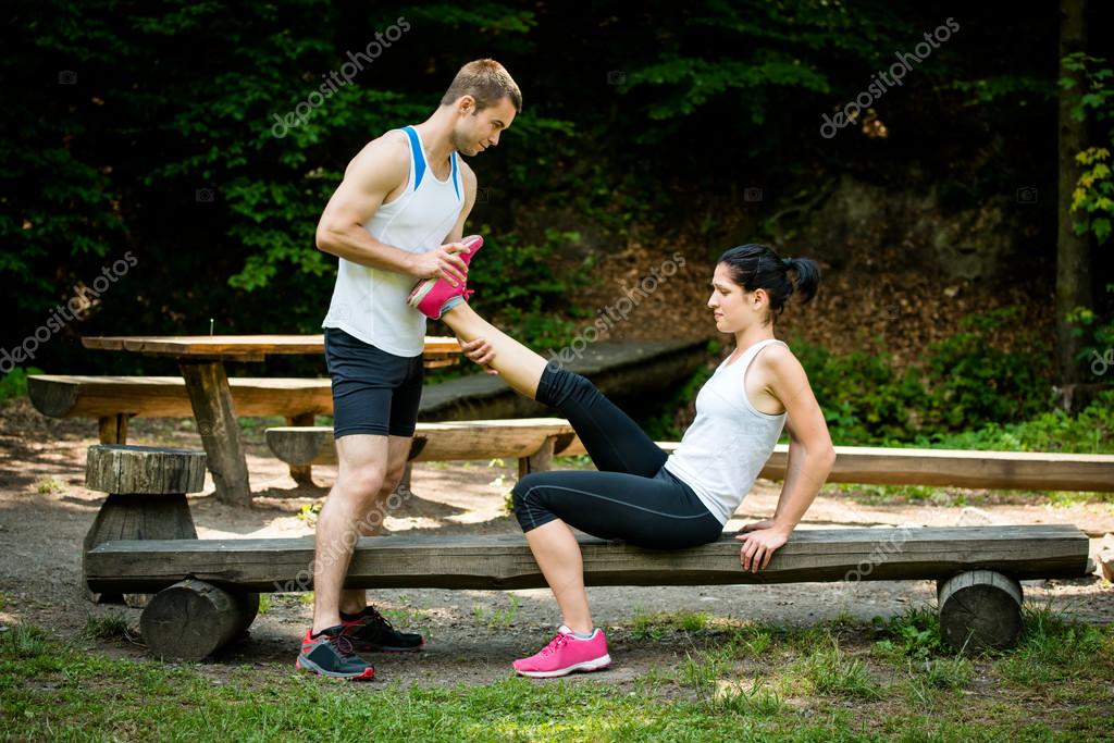 Muscle spasm after sport training — Stock Photo © martinan 38704815