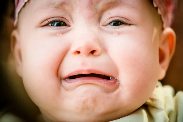 Lágrimas - llorando bebé — Foto de Stock