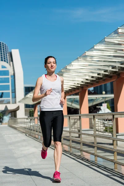 Jogging in città — Foto Stock