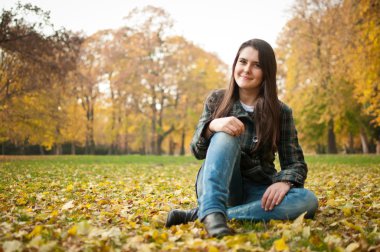 mutlu sonbahar yaşam tarzı portre
