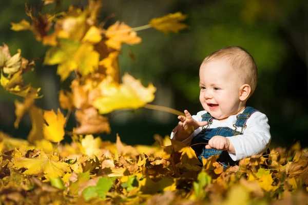 Szczęśliwe dzieciństwo - jesienny dzień słoneczny — Zdjęcie stockowe