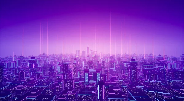 Metaverse City Concept Render — Stock Photo, Image