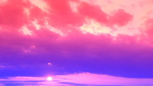 Magníficas imágenes de vídeo majestuosas con nubes rojas azules y suaves — Foto de Stock