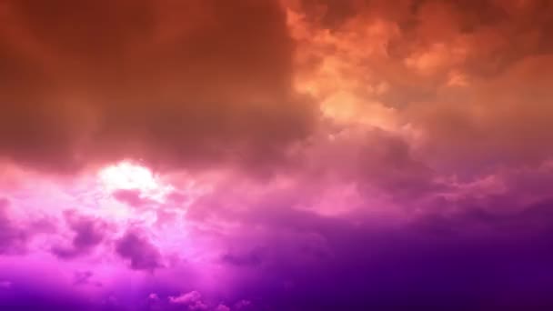 De tijd verstrijkt cloudscape. mooie levendige wolken aan de hemel — Stockvideo