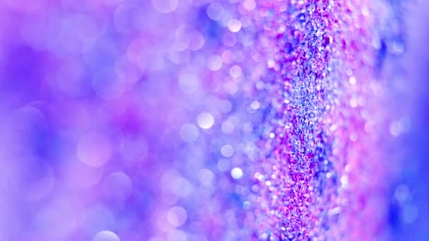 Viola circolare bokeh particelle glitter premi polvere gradiente astratto sfondo — Video Stock