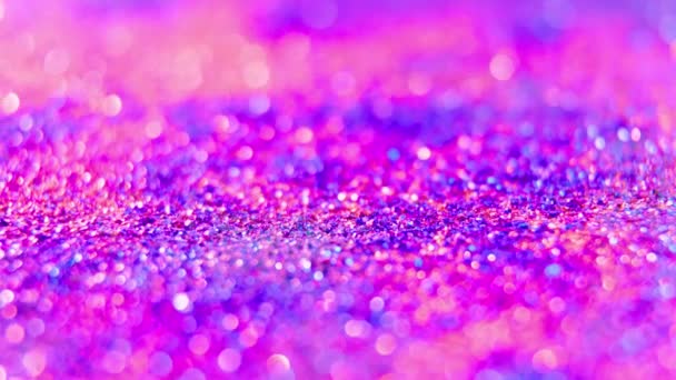 Μωβ κυκλικό bokeh σωματίδια glitter απονέμει κλίση σκόνης αφηρημένο φόντο — Αρχείο Βίντεο