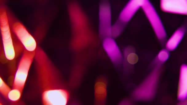 Lente brillo vibrante bengala púrpura superposiciones bokeh fondo desenfocado — Vídeos de Stock