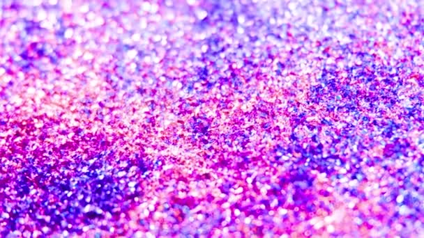 Zbliżenie tekstury selektywny ostrość okrągły żywy fioletowy bokeh światła — Wideo stockowe