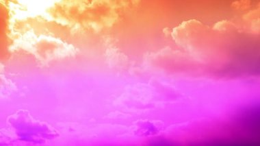 Renkli mor turuncu gün batımının hızlandırılmış video sahnesi