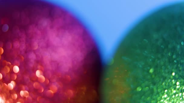 模糊的蓝色紫色彩虹抽象选择焦点 — 图库视频影像