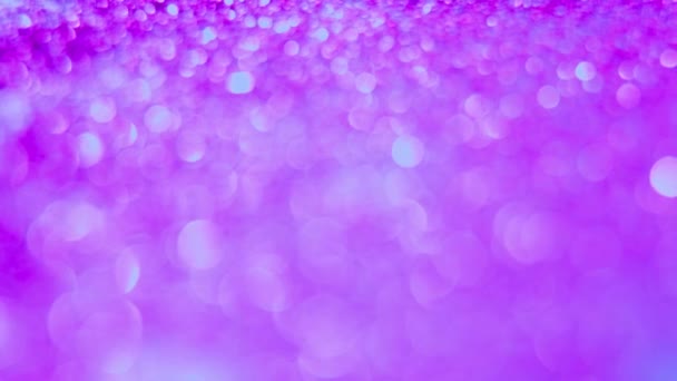 Абстрактный красочный фиолетовый творческий макро боке фон. — стоковое видео