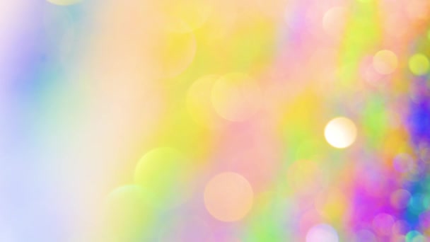 Bokeh-Partikel mehrfarbig wechselnde Farben abstrakter Hintergrund. — Stockvideo