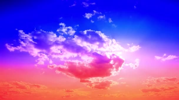 Beautiful Purple Time Lapse Sky Clouds Cloudscape Vivid Cloudscape Timelapse — Stock Video