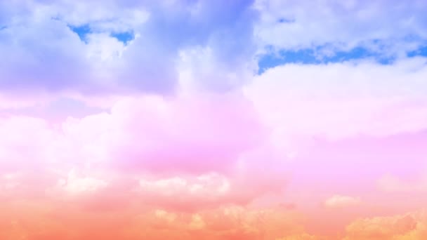 Czas Upływu Wideo Scena Kolorowe Pomarańczowy Zachód Słońca Ruchomych Chmur — Wideo stockowe