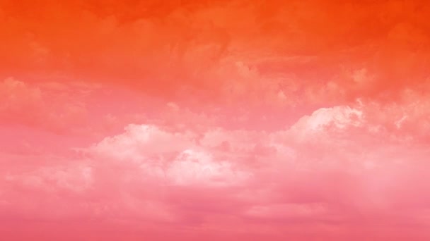 Hermoso Naranja Lapso Tiempo Cielo Con Nubes Cloudscape Vívido Paisaje — Vídeos de Stock