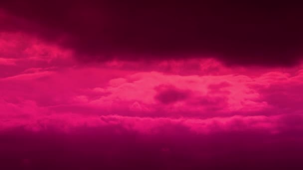Beautiful Purple Time Lapse Sky Clouds Cloudscape Vivid Cloudscape Time — Stock Video