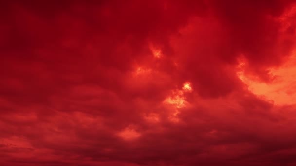 Όμορφο Μωβ Ουρανό Ολίσθησης Του Χρόνου Σύννεφα Θόλωμα Έντονο Cloudscape — Αρχείο Βίντεο