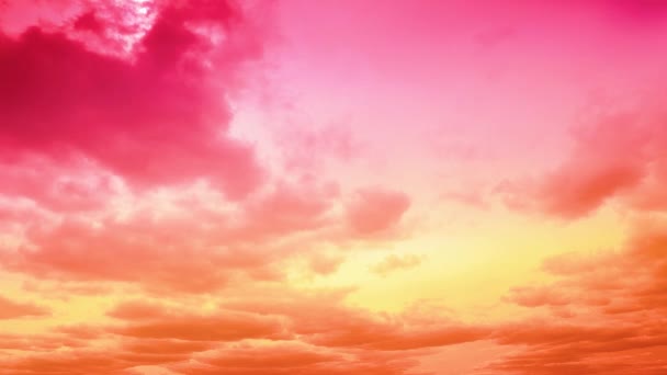 Sky Time Wygasa Pomarańczowe Złote Niebo Chmurami Słońcem Chmury Wschodzie — Wideo stockowe