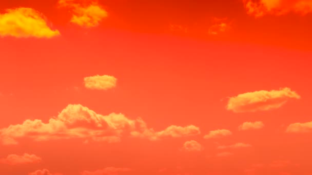 Time Lapse Βίντεο Σκηνή Πολύχρωμο Κόκκινο Πορτοκαλί Ηλιοβασίλεμα Κινούμενα Σύννεφα — Αρχείο Βίντεο