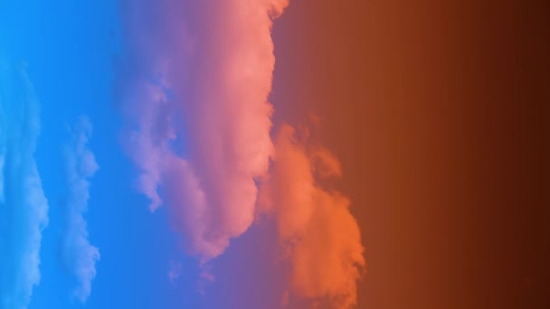 Vibrante Lasso Tempo Tramonto Cielo Con Nuvole Maltempo Prima Della — Video Stock