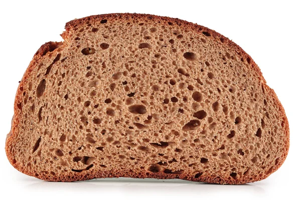 Plátek žitného chleba. — Stock fotografie
