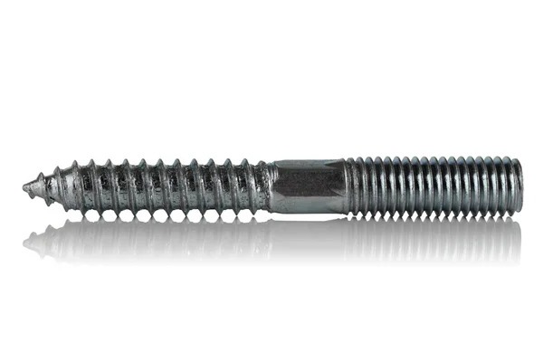 Stud-screw coated with zinc — Stock Photo, Image