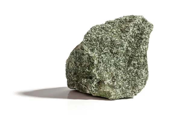 Piedra Fragmento Jadeíta Sobre Fondo Blanco — Foto de Stock