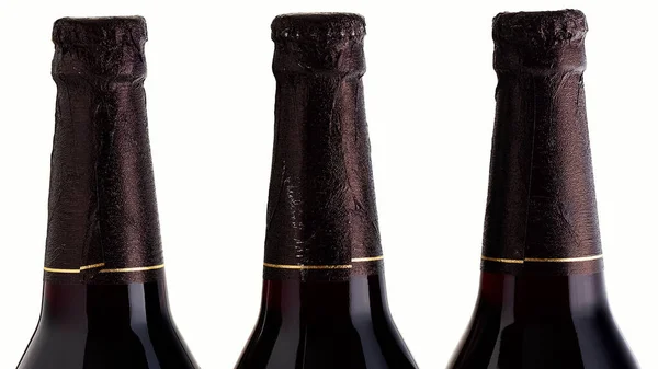 Tre Colli Bottiglie Birra Fondo Chiaro — Foto Stock