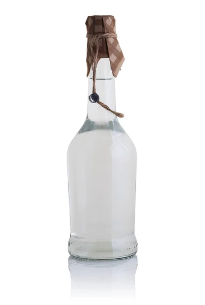 Een Fles Drank Een Witte Achtergrond — Stockfoto