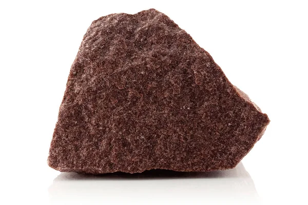 Rough Fragment Crimson Quartzite Light Background — Stock Photo, Image