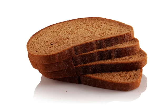 Кусочки Вкусного Ржаного Хлеба Крупным Планом — стоковое фото