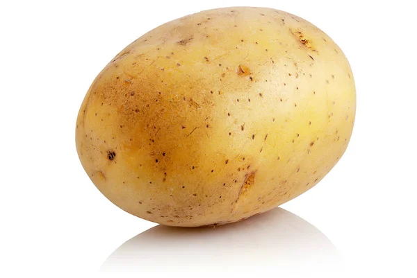 Свіжа Чиста Сира Картопля Білому Тлі — стокове фото