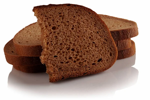 Кусочки Вкусного Ржаного Хлеба Крупным Планом — стоковое фото