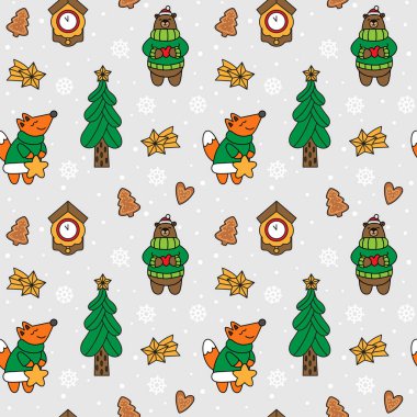 Kusursuz bir geçmişi ve Noel süslemeleri var. Kutlama kartları, ambalaj kağıtları, davetiyeler ve diğer amaçlar için Noel arkaplanı.