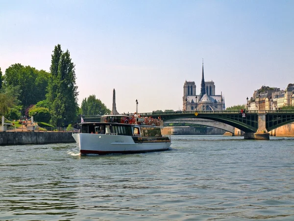 Ile de la cite και τράτας ποταμού. Παρίσι — Φωτογραφία Αρχείου