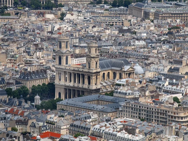 Vista da torre Montparnasse para a cidade de Paris — Fotografia de Stock