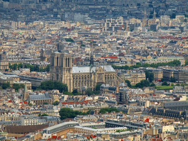 Θέα από τον πύργο του Μονπαρνάς προς την πόλη του Παρισιού — Φωτογραφία Αρχείου