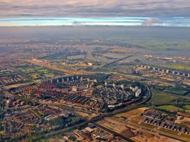 diemen amsterdam Hollanda havadan görünümü