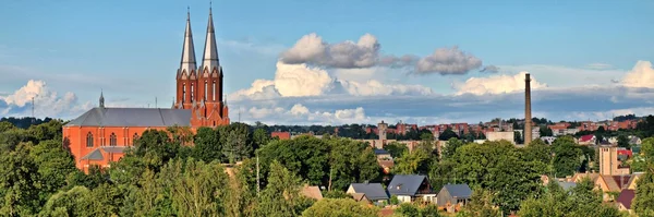 Vista panorâmica de Anyksciai - cidade verde da Lituânia — Fotografia de Stock