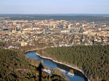 Vilnius şehir havadan görünümü