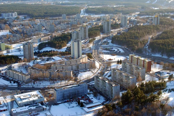 Вид с воздуха на город Вильнюс — стоковое фото
